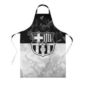 Фартук 3D с принтом FC Barca Black Collection в городе Новоалтайск, 100% полиэстер | общий размер — 65 х 85 см, ширина нагрудника — 26 см, горловина — 53 см, длина завязок — 54 см, общий обхват в поясе — 173 см. Принт на завязках и на горловине наносится с двух сторон, на основной части фартука — только с внешней стороны | fc barcelona | fcb | барселона | спорт | спортивные | футбол | футбольный клуб