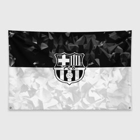 Флаг-баннер с принтом FC Barca Black Collection в городе Новоалтайск, 100% полиэстер | размер 67 х 109 см, плотность ткани — 95 г/м2; по краям флага есть четыре люверса для крепления | fc barcelona | fcb | барселона | спорт | спортивные | футбол | футбольный клуб