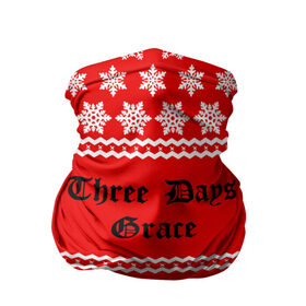 Бандана-труба 3D с принтом Праздничный Three Days Grace в городе Новоалтайск, 100% полиэстер, ткань с особыми свойствами — Activecool | плотность 150‒180 г/м2; хорошо тянется, но сохраняет форму | 