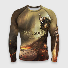 Мужской рашгард 3D с принтом Dark Souls в городе Новоалтайск,  |  | dark souls | praise the sun | you died | дарк соулс | темные души