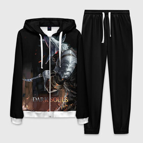 Мужской костюм 3D с принтом Dark Souls в городе Новоалтайск, 100% полиэстер | Манжеты и пояс оформлены тканевой резинкой, двухслойный капюшон со шнурком для регулировки, карманы спереди | dark souls | praise the sun | you died | дарк соулс | темные души