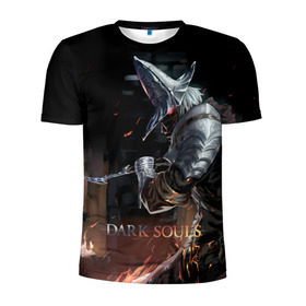 Мужская футболка 3D спортивная с принтом Dark Souls в городе Новоалтайск, 100% полиэстер с улучшенными характеристиками | приталенный силуэт, круглая горловина, широкие плечи, сужается к линии бедра | dark souls | praise the sun | you died | дарк соулс | темные души