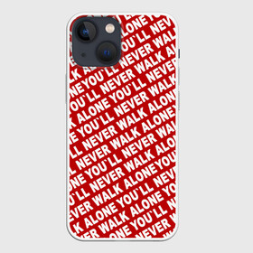 Чехол для iPhone 13 mini с принтом YNWA красный в городе Новоалтайск,  |  | liverpool | ynwa | yol ll never walk alone | апл | ливерпуль | футбол