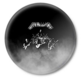 Значок с принтом Группа Metallica в городе Новоалтайск,  металл | круглая форма, металлическая застежка в виде булавки | Тематика изображения на принте: metallica | группа | джеймс хэтфилд | кирк хэмметт | ларс ульрих | метал | металика | металлика | миталика | музыка | роберт трухильо | рок | трэш | трэшметал | хард | хардрок | хеви | хевиметал