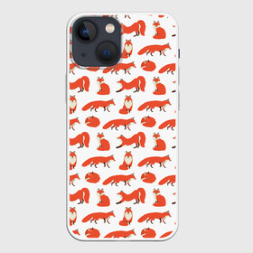 Чехол для iPhone 13 mini с принтом Рыжий паттер в городе Новоалтайск,  |  | лис | лиса | лисица | лисичка | лисы | паттерн | рыжая