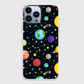 Чехол для iPhone 13 Pro Max с принтом Солнечная система в городе Новоалтайск,  |  | Тематика изображения на принте: большая медведица | венера | звезда | звезды | земля | космос | марс | меркурий | паттерн | сатурн | созвездия | солнце | уран | юпитер