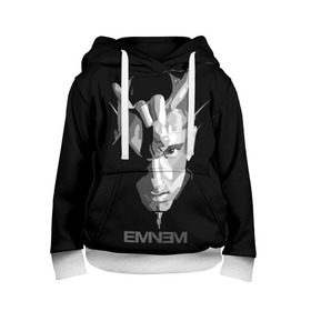 Детская толстовка 3D с принтом Eminem в городе Новоалтайск, 100% полиэстер | двухслойный капюшон со шнурком для регулировки, мягкие манжеты на рукавах и по низу толстовки, спереди карман-кенгуру с мягким внутренним слоем | actor | american rapper | composer | eminem | music | rap | record producer | актёр | американский | искусство | композитор | музыка | музыкальный продюсер | поп арт | рэп | рэпер