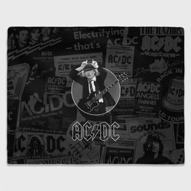 Плед 3D с принтом AC/DC в городе Новоалтайск, 100% полиэстер | закругленные углы, все края обработаны. Ткань не мнется и не растягивается | ас | ац | диси | дс | дц | исидиси | эйси