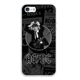 Чехол для iPhone 5/5S матовый с принтом AC DC в городе Новоалтайск, Силикон | Область печати: задняя сторона чехла, без боковых панелей | Тематика изображения на принте: ас | ац | диси | дс | дц | исидиси | эйси