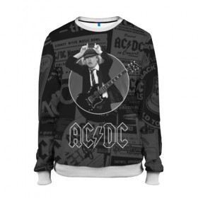 Женский свитшот 3D с принтом AC/DC в городе Новоалтайск, 100% полиэстер с мягким внутренним слоем | круглый вырез горловины, мягкая резинка на манжетах и поясе, свободная посадка по фигуре | ас | ац | диси | дс | дц | исидиси | эйси
