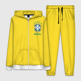 Женский костюм 3D с принтом Бразилия, форма в городе Новоалтайск,  |  | brazil | uniform | бразильская | конфедерация