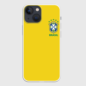 Чехол для iPhone 13 mini с принтом Бразилия, форма в городе Новоалтайск,  |  | brazil | uniform | бразильская | конфедерация