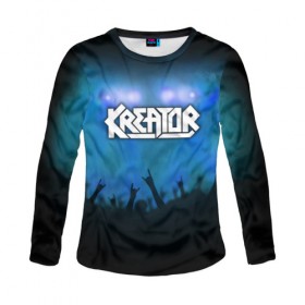 Женский лонгслив 3D с принтом Kreator в городе Новоалтайск, 100% полиэстер | длинные рукава, круглый вырез горловины, полуприлегающий силуэт | band | kreator | metal | music | rock | атрибутика | группа | метал | музыка | рок