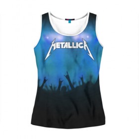 Женская майка 3D с принтом Metallica в городе Новоалтайск, 100% полиэстер | круглая горловина, прямой силуэт, длина до линии бедра | band | metal | metallica | music | rock | атрибутика | группа | метал | музыка | рок