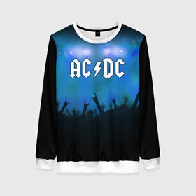 Женский свитшот 3D с принтом AC/DC в городе Новоалтайск, 100% полиэстер с мягким внутренним слоем | круглый вырез горловины, мягкая резинка на манжетах и поясе, свободная посадка по фигуре | ac dc | band | metal | music | rock | атрибутика | группа | метал | музыка | рок