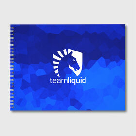 Альбом для рисования с принтом Team Liquid в городе Новоалтайск, 100% бумага
 | матовая бумага, плотность 200 мг. | awp | counter strike | cs go | cybersport | game | skin | team liquid | авп | игры | киберспорт | скин