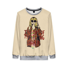 Женский свитшот 3D с принтом The End Of The F***ing World в городе Новоалтайск, 100% полиэстер с мягким внутренним слоем | круглый вырез горловины, мягкая резинка на манжетах и поясе, свободная посадка по фигуре | 2017 | the end of the fing world | девушке | кино | конец го мира | конец мира | парню | популярное | сериал | сериал конец мира