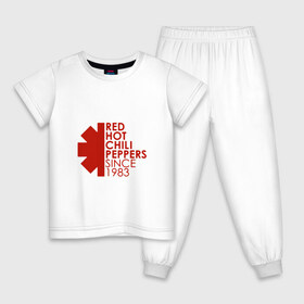 Детская пижама хлопок с принтом Red Hot Chili Peppers в городе Новоалтайск, 100% хлопок |  брюки и футболка прямого кроя, без карманов, на брюках мягкая резинка на поясе и по низу штанин
 | red hot chili peppers | rhcp | альтернативный | группа | джош клингхоффер | красные острые перцы чили | метал | ред хот чили пеперс | рок | рхчп | рэп | фанк | фли | чад смит | энтони кидис