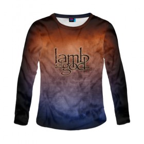 Женский лонгслив 3D с принтом Lamb of God в городе Новоалтайск, 100% полиэстер | длинные рукава, круглый вырез горловины, полуприлегающий силуэт | Тематика изображения на принте: 