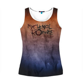 Женская майка 3D с принтом My Chemical Romance в городе Новоалтайск, 100% полиэстер | круглая горловина, прямой силуэт, длина до линии бедра | band | metal | music | my chemical romance | rock | атрибутика | группа | метал | музыка | рок
