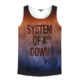 Мужская майка 3D с принтом System of a Down в городе Новоалтайск, 100% полиэстер | круглая горловина, приталенный силуэт, длина до линии бедра. Пройма и горловина окантованы тонкой бейкой | band | metal | music | rock | system of a down | атрибутика | группа | метал | музыка | рок