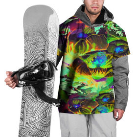 Накидка на куртку 3D с принтом Acid Flower fashion в городе Новоалтайск, 100% полиэстер |  | abstraction | color | flower | garden | spray | tie dye | абстракция | акварель | живопись | искусство | краски | лилии | текстуры | цветные краски | цветы | яркие цвета