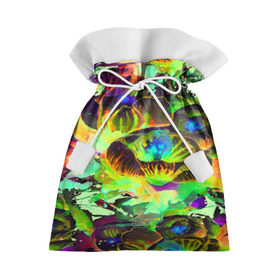 Подарочный 3D мешок с принтом Acid Flower fashion в городе Новоалтайск, 100% полиэстер | Размер: 29*39 см | Тематика изображения на принте: abstraction | color | flower | garden | spray | tie dye | абстракция | акварель | живопись | искусство | краски | лилии | текстуры | цветные краски | цветы | яркие цвета