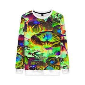 Женский свитшот 3D с принтом Acid Flower fashion в городе Новоалтайск, 100% полиэстер с мягким внутренним слоем | круглый вырез горловины, мягкая резинка на манжетах и поясе, свободная посадка по фигуре | abstraction | color | flower | garden | spray | tie dye | абстракция | акварель | живопись | искусство | краски | лилии | текстуры | цветные краски | цветы | яркие цвета