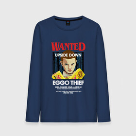 Мужской лонгслив хлопок с принтом Wanted: Eggo Thief / 11 в городе Новоалтайск, 100% хлопок |  | 11 | netflix | stranger | things | бобби | браун | милли | нетфликс | одиннадцать