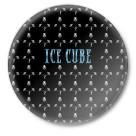 Значок с принтом Ice Cube в городе Новоалтайск,  металл | круглая форма, металлическая застежка в виде булавки | hip hop | hiphop | ice cube | mc | n.w.a | rap | айс | гангса | джексон | западное побережье | куб | кубе | кубик льда | кьюб | мс | о ши | оши | реп | репер | речитатив | рэп | рэпер | хип | хипхоп | хоп