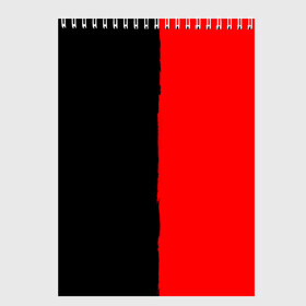 Скетчбук с принтом Red & Black в городе Новоалтайск, 100% бумага
 | 48 листов, плотность листов — 100 г/м2, плотность картонной обложки — 250 г/м2. Листы скреплены сверху удобной пружинной спиралью | Тематика изображения на принте: black | duotone | phrases | red | text | двухцветный | красный | мат | надписи | половины | полоса | текст | фразы | черный