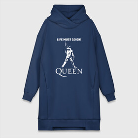 Платье-худи хлопок с принтом Life must go on в городе Новоалтайск,  |  | paul rodgers | queen | quen | брайан мэй | глэм | группа | джон дикон | квин | королева | куин | меркури | меркьюри | мэркури | поп | роджер тейлор | рок | фредди | фреди | хард | хардрок