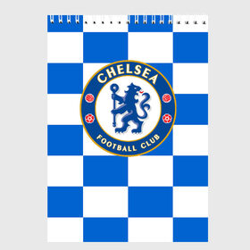 Скетчбук с принтом FC Chelsea в городе Новоалтайск, 100% бумага
 | 48 листов, плотность листов — 100 г/м2, плотность картонной обложки — 250 г/м2. Листы скреплены сверху удобной пружинной спиралью | Тематика изображения на принте: chelsea | england | football | logo | london | sport | англия | лига | лого | спорт | фк | футбол | футбольный клуб | челси | эмблема