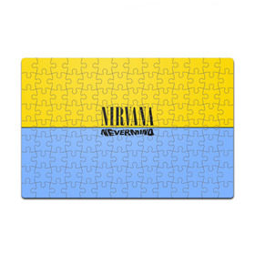 Пазл магнитный 126 элементов с принтом Nirvana nevermino в городе Новоалтайск, полимерный материал с магнитным слоем | 126 деталей, размер изделия —  180*270 мм | Тематика изображения на принте: cobain | kurt | nevermino | nirvana | альтернативный | гранж | грол | группа | дональд | кобейн | курт | музыка | надпись | нервана | нирвана | новоселич | певец | рок | смайл | смайлик | солист