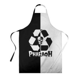 Фартук 3D с принтом Pharaoh в городе Новоалтайск, 100% полиэстер | общий размер — 65 х 85 см, ширина нагрудника — 26 см, горловина — 53 см, длина завязок — 54 см, общий обхват в поясе — 173 см. Принт на завязках и на горловине наносится с двух сторон, на основной части фартука — только с внешней стороны | pharaoh | rap | голубин | реп | рэп | фараон | фристайл | хип хоп | хипхоп