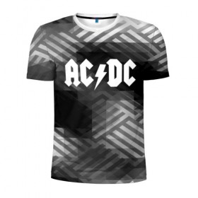 Мужская футболка 3D спортивная с принтом AC/DC rock band в городе Новоалтайск, 100% полиэстер с улучшенными характеристиками | приталенный силуэт, круглая горловина, широкие плечи, сужается к линии бедра | ac dc | logo | music | pop | rock | usa | альтернатива | америка | металл | музыка | музыкальный | поп | рок