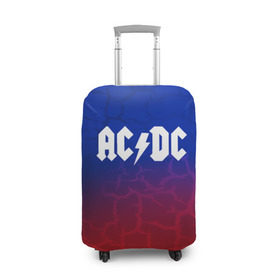 Чехол для чемодана 3D с принтом AC/DC angel&devil в городе Новоалтайск, 86% полиэфир, 14% спандекс | двустороннее нанесение принта, прорези для ручек и колес | ac dc | logo | music | pop | rock | usa | альтернатива | америка | металл | музыка | музыкальный | поп | рок