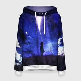 Женская толстовка 3D с принтом Твое Имя в городе Новоалтайск, 100% полиэстер  | двухслойный капюшон со шнурком для регулировки, мягкие манжеты на рукавах и по низу толстовки, спереди карман-кенгуру с мягким внутренним слоем. | anime | your name | аниме | твое имя