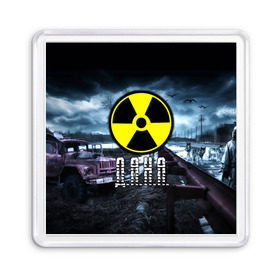 Магнит 55*55 с принтом S.T.A.L.K.E.R. - Д.А.Н.А. в городе Новоалтайск, Пластик | Размер: 65*65 мм; Размер печати: 55*55 мм | stalker | буквы | волки | грузовик | дана | данончик | даночка | данусик | знак | игра | имя | ммо | мрак | надпись | опасность | припять | птицы | радиация | рпг | сталкер | чернобыль | шутер