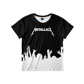 Детская футболка 3D с принтом Metallica в городе Новоалтайск, 100% гипоаллергенный полиэфир | прямой крой, круглый вырез горловины, длина до линии бедер, чуть спущенное плечо, ткань немного тянется | metallica | группа | джеймс хэтфилд | кирк хэмметт | ларс ульрих | метал | металика | металлика | миталика | музыка | роберт трухильо | рок | трэш | трэшметал | хард | хардрок | хеви | хевиметал