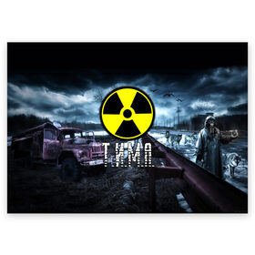 Поздравительная открытка с принтом S.T.A.L.K.E.R. - Т.И.М.А. в городе Новоалтайск, 100% бумага | плотность бумаги 280 г/м2, матовая, на обратной стороне линовка и место для марки
 | Тематика изображения на принте: радиация | сталкер | тима | тимофей | тимур