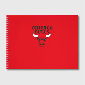 Альбом для рисования с принтом Chicago Bulls в городе Новоалтайск, 100% бумага
 | матовая бумага, плотность 200 мг. | bulls | chicago | chicago bulls | nba | баскетбол | буллз | нба | чикаго буллз