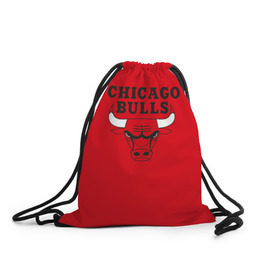 Рюкзак-мешок 3D с принтом Chicago Bulls в городе Новоалтайск, 100% полиэстер | плотность ткани — 200 г/м2, размер — 35 х 45 см; лямки — толстые шнурки, застежка на шнуровке, без карманов и подкладки | bulls | chicago | chicago bulls | nba | баскетбол | буллз | нба | чикаго буллз