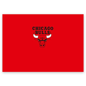 Поздравительная открытка с принтом Chicago Bulls в городе Новоалтайск, 100% бумага | плотность бумаги 280 г/м2, матовая, на обратной стороне линовка и место для марки
 | bulls | chicago | chicago bulls | nba | баскетбол | буллз | нба | чикаго буллз