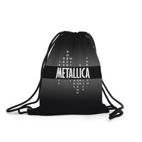 Рюкзак-мешок 3D с принтом Участники группы Metallica в городе Новоалтайск, 100% полиэстер | плотность ткани — 200 г/м2, размер — 35 х 45 см; лямки — толстые шнурки, застежка на шнуровке, без карманов и подкладки | Тематика изображения на принте: metallica | группа | джеймс хэтфилд | кирк хэмметт | ларс ульрих | метал | металика | металлика | миталика | музыка | роберт трухильо | рок | трэш | трэшметал | хард | хардрок | хеви | хевиметал