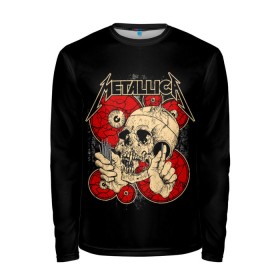 Мужской лонгслив 3D с принтом Metallica в городе Новоалтайск, 100% полиэстер | длинные рукава, круглый вырез горловины, полуприлегающий силуэт | metallica | группа | джеймс хэтфилд | кирк хэмметт | ларс ульрих | метал | металика | металлика | миталика | музыка | роберт трухильо | рок | трэш | трэшметал | хард | хардрок | хеви | хевиметал