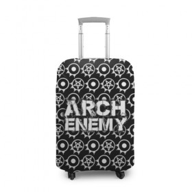 Чехол для чемодана 3D с принтом Arch Enemy в городе Новоалтайск, 86% полиэфир, 14% спандекс | двустороннее нанесение принта, прорези для ручек и колес | arch enemy | арх | архэнеми | арч | арчэнеми | энеми