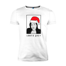 Мужская футболка премиум с принтом Sasha Grey (Santa) в городе Новоалтайск, 92% хлопок, 8% лайкра | приталенный силуэт, круглый вырез ворота, длина до линии бедра, короткий рукав | brazzers | sasha gray | sasha grey | бразерс | браззерс | саша грей | саша грэй