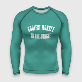 Мужской рашгард 3D с принтом Coolest monkey in the jungle в городе Новоалтайск,  |  | blackface | блэкфэйс | в джунглях | крутая | обезьяна | самая крутая обезьяна
