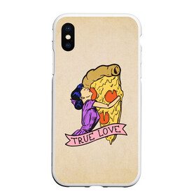 Чехол для iPhone XS Max матовый с принтом Настоящая любовь в городе Новоалтайск, Силикон | Область печати: задняя сторона чехла, без боковых панелей | 14 февраля | antivalentine | love | pizza | valentine | день святого валентина | любовь | пицца